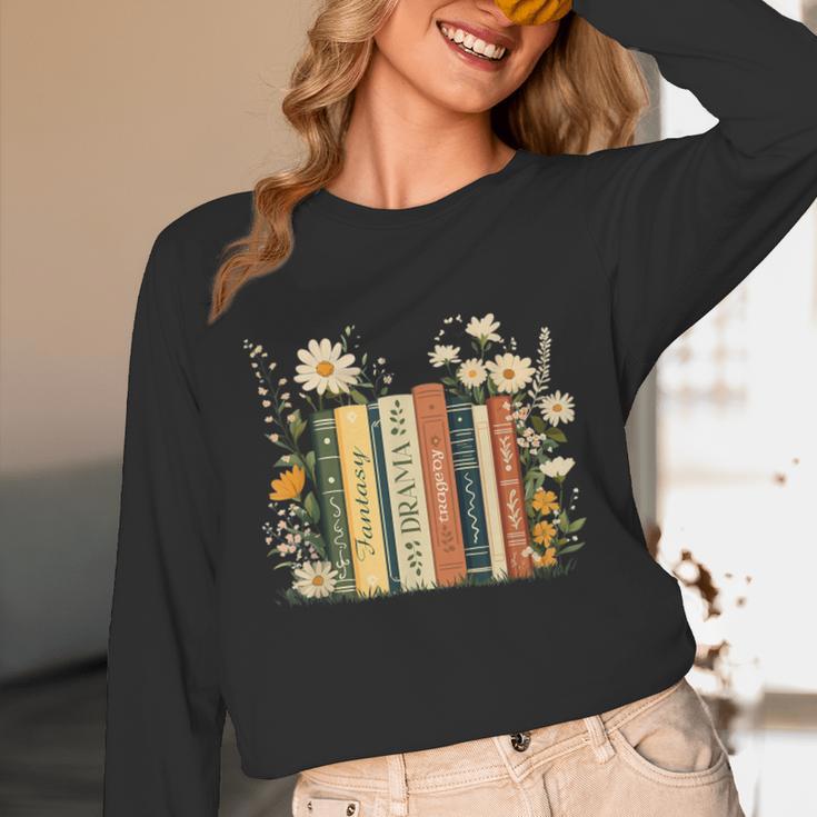 Fantasy Drama Tragedy Book Floral Subtle Unisex Long Sleeve T-Shirt Fantasy Drama Tragedy Book Floral Subtle Unisex Long Sleeve T-Shirt