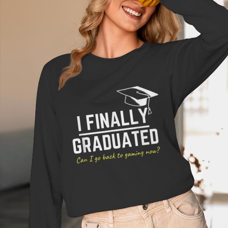 I Finally Graduated Back To Gaming Gamer Graduation Unisex Long Sleeve T-Shirt