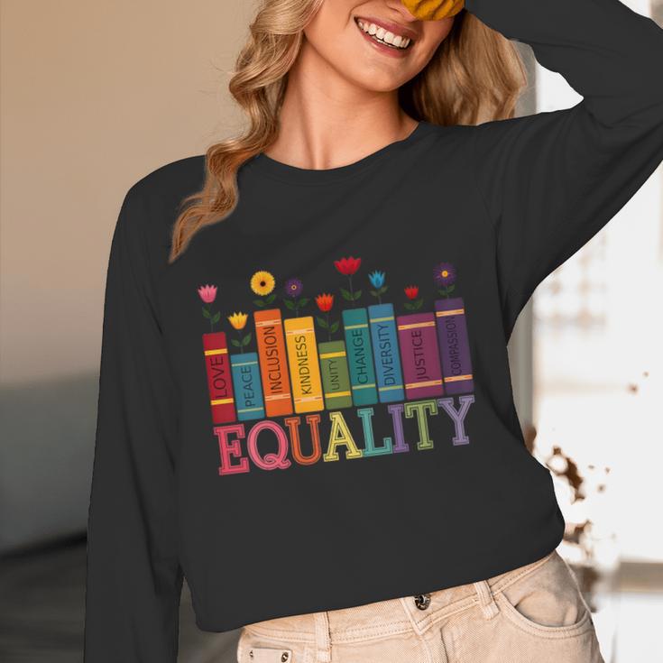 Floral Flower Book Equality Human Rights Women's Rights Unisex Long Sleeve T-Shirt Floral Flower Book Equality Human Rights Women's Rights Unisex Long Sleeve T-Shirt