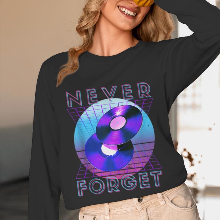 Never Forget Retro 80s 90s Nostalgia Unisex Long Sleeve T-Shirt Never Forget Retro 80s 90s Nostalgia Unisex Long Sleeve T-Shirt