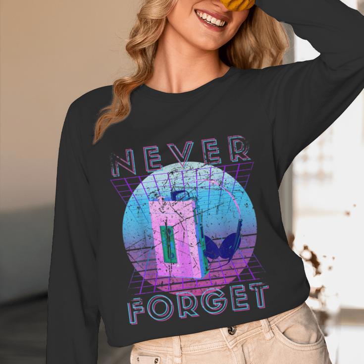 Never Forget Retro 80s 90s Nostalgia Unisex Long Sleeve T-Shirt