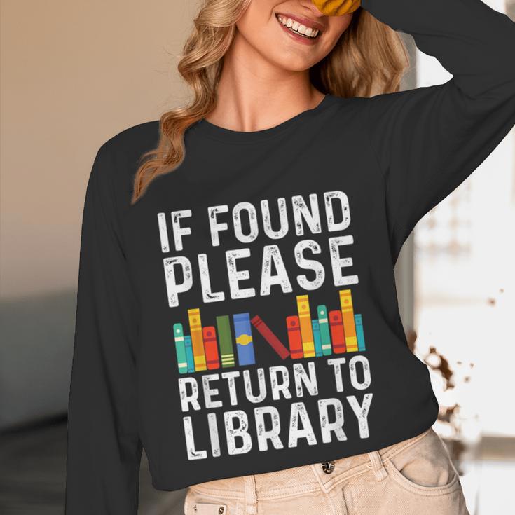 If Found Please Return To Library Book Lover Unisex Long Sleeve T-Shirt