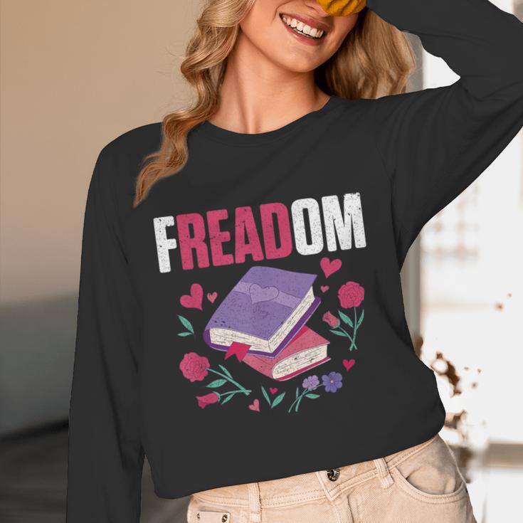 Freadom Anti Ban Books Freedom To Read Book Reading Unisex Long Sleeve T-Shirt