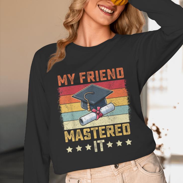 My Friend Mastered It Master's Degree Graduation Vintage Unisex Long Sleeve T-Shirt