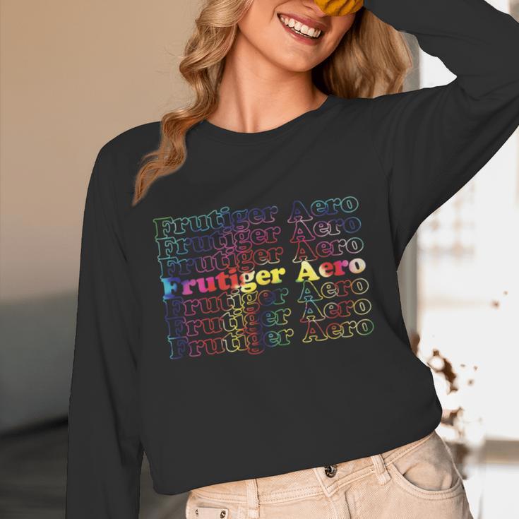 Frutiger Aero Graphic Er Tie Dye Unisex Long Sleeve T-Shirt