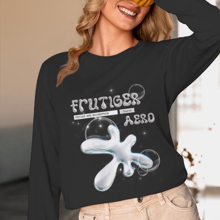 Frutiger Aero Y2K Fashion Trends Statement Piece Tech Orb Unisex Long Sleeve T-Shirt
