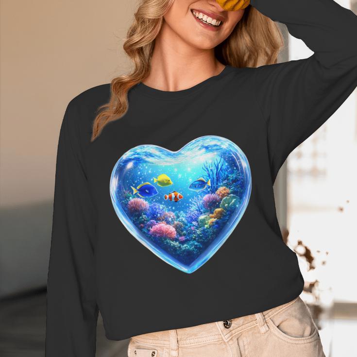 Frutiger Aero Y2K Heart Unisex Long Sleeve T-Shirt