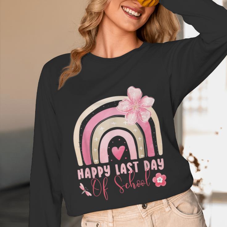 Fun Happy Last Day Of School Girl Student Graduation Rainbow Unisex Long Sleeve T-Shirt
