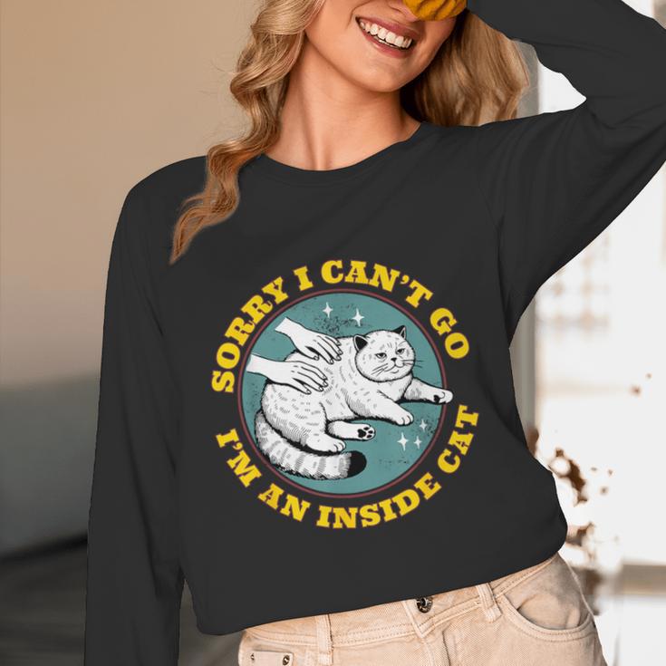 Funny Introvert Cat I Can't Go I'm An Inside Cat Homebody Unisex Long Sleeve T-Shirt Funny Introvert Cat I Can't Go I'm An Inside Cat Homebody Unisex Long Sleeve T-Shirt