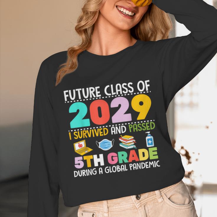 Future Class Of 2029 I Survived Passed 5th Grade Graduation Unisex Long Sleeve T-Shirt