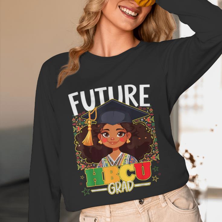Future HBCU Grad Afro Girl College Graduation Kids Unisex Long Sleeve T-Shirt