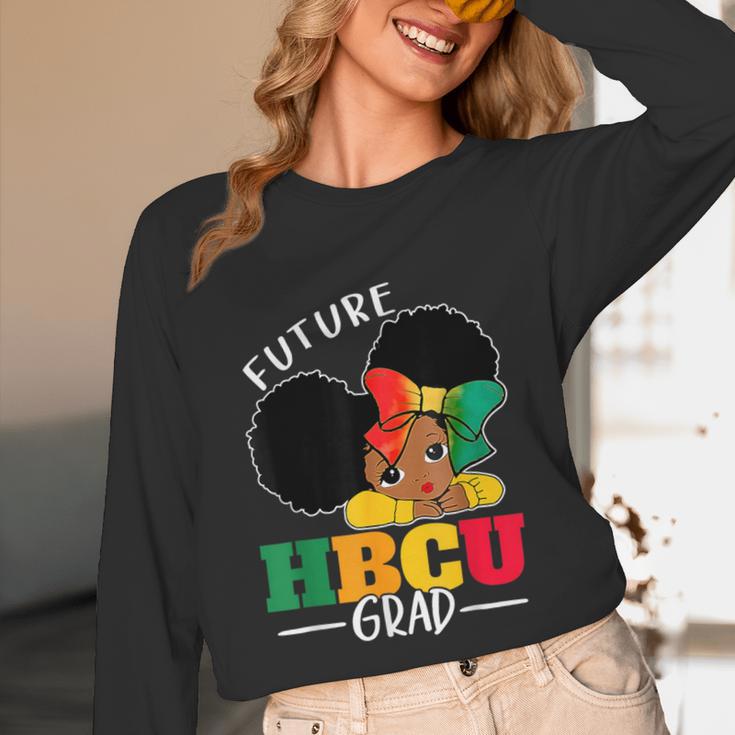 Future HBCU Grad History Girl Graduation HBCU Kids Unisex Long Sleeve T-Shirt