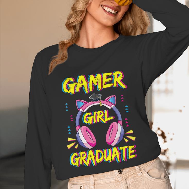 Gamer Girl Graduate Shirt Girls Kids Gamer Graduation Unisex Long Sleeve T-Shirt