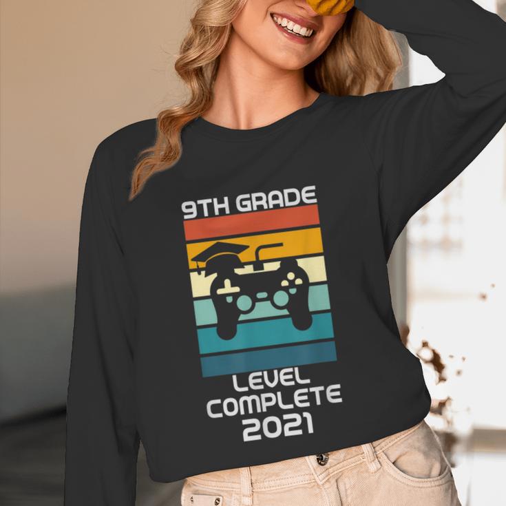 Gamer Graduation 2021 Retro 9th Grade Level Complete Unisex Long Sleeve T-Shirt