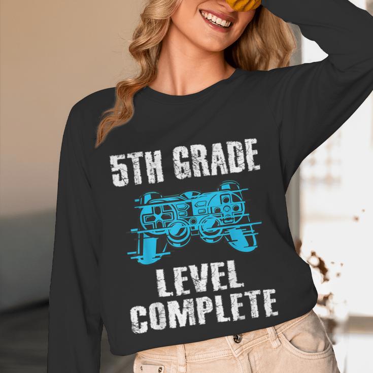 Gamer Graduation 5th Grade Level Complete Video Games Boys Unisex Long Sleeve T-Shirt