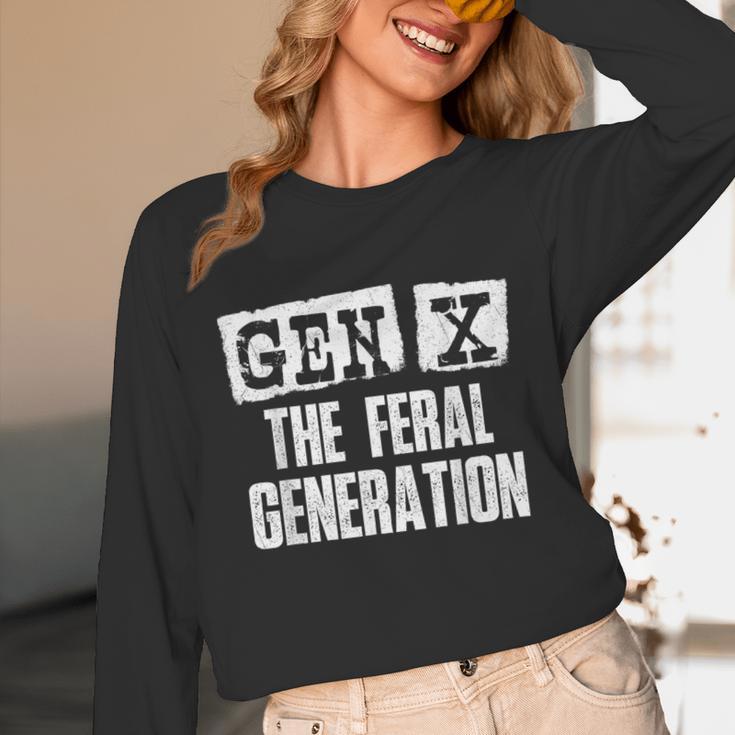 Gen X The Feral Generation Generation X Gen Xer Nostalgia Unisex Long Sleeve T-Shirt