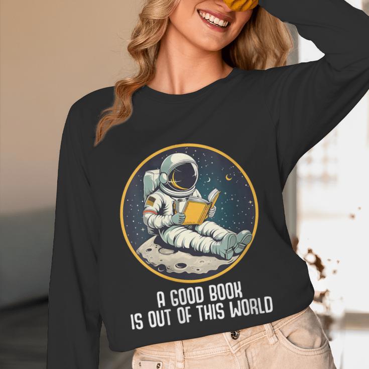 Good Book Is Out Of This World Space Reading Lover Unisex Long Sleeve T-Shirt