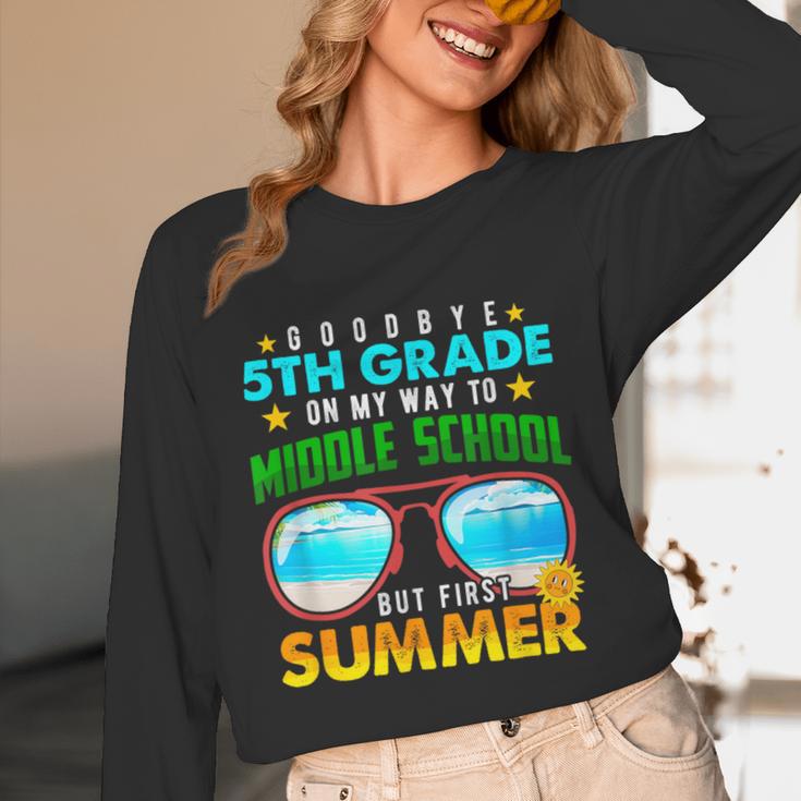 Goodbye 5th Grade Graduation To 6th Grade Hello Summer Kids Unisex Long Sleeve T-Shirt