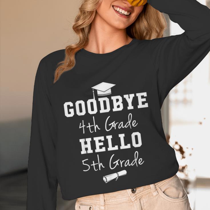 Goodbye Fourth Grade Hello Fifth Grade Graduation T-Shirt Unisex Long Sleeve T-Shirt