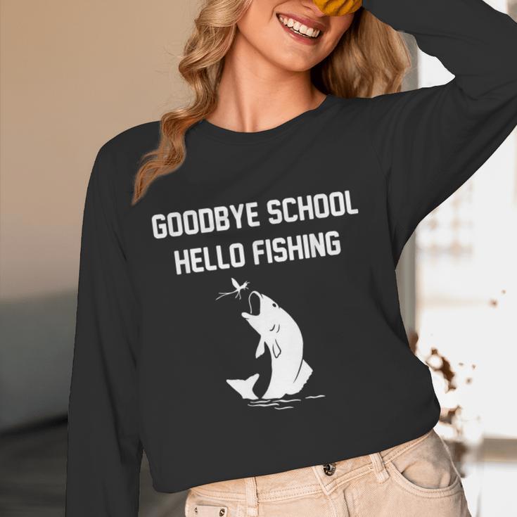 Goodbye School Hello Fishing Graduation T-Shirt Unisex Long Sleeve T-Shirt