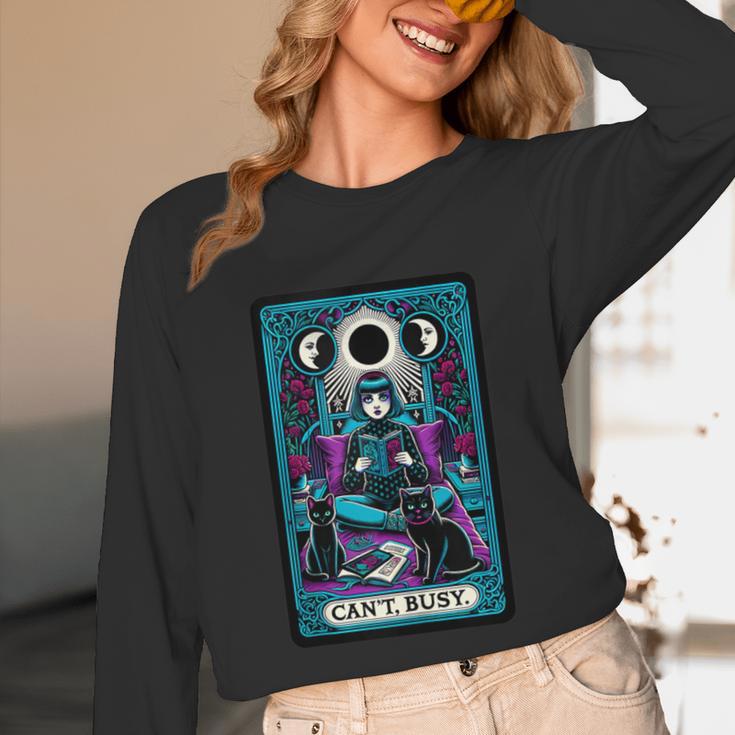 Gothic Girl Tarot Card Introverted Reader And Reading Unisex Long Sleeve T-Shirt Gothic Girl Tarot Card Introverted Reader And Reading Unisex Long Sleeve T-Shirt