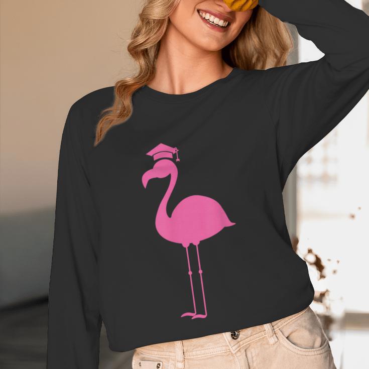 Graduate Cute Pink Flamingo Graduation Unisex Long Sleeve T-Shirt