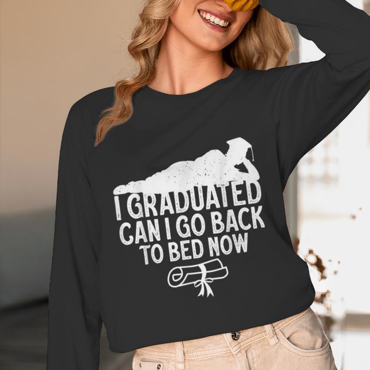 I Graduated Can I Go Back To Bed Now Graduation Men Unisex Long Sleeve T-Shirt