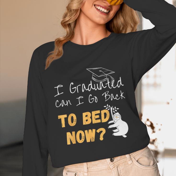 I Graduated Can I Go Back To Bed Now Graduation Sloth Unisex Long Sleeve T-Shirt