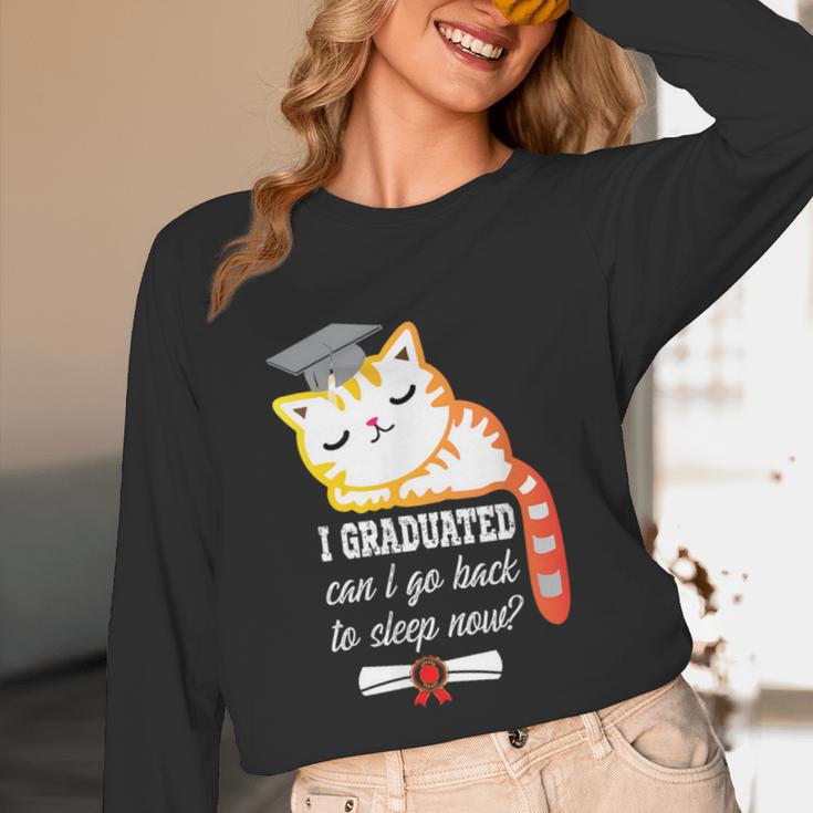 I Graduated Can I Go Back To Sleep Now Graduation Unisex Long Sleeve T-Shirt