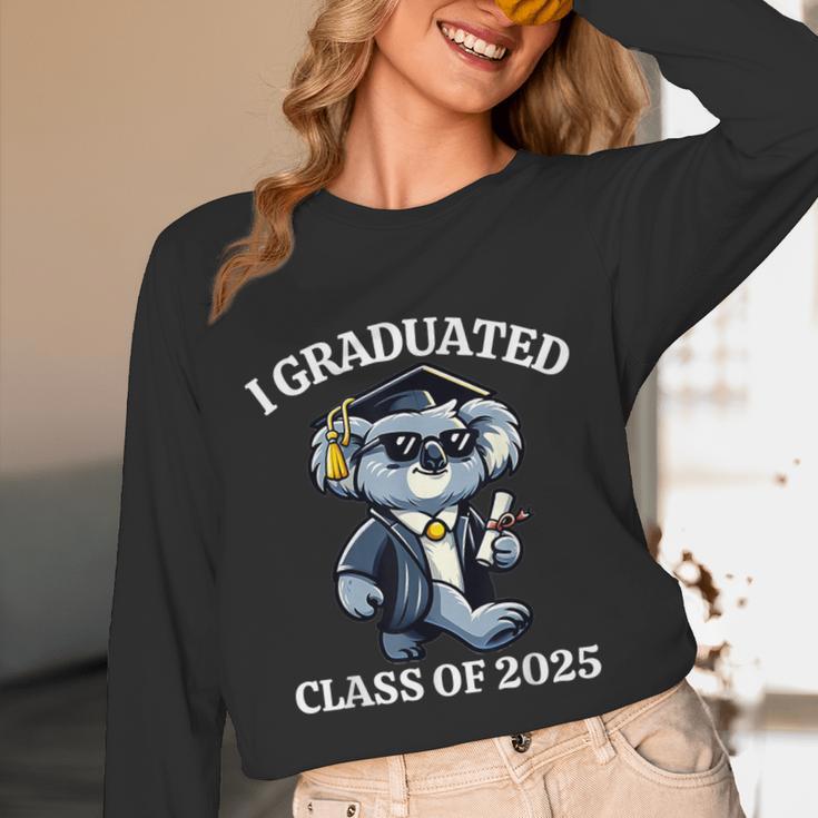 I Graduated Graduate Class Of 2025 Koala Graduation Unisex Long Sleeve T-Shirt