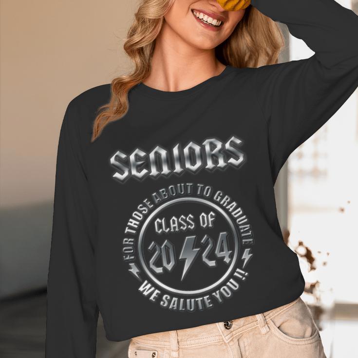 Graduation 2024 Rock & Roll Style Senior Unisex Long Sleeve T-Shirt
