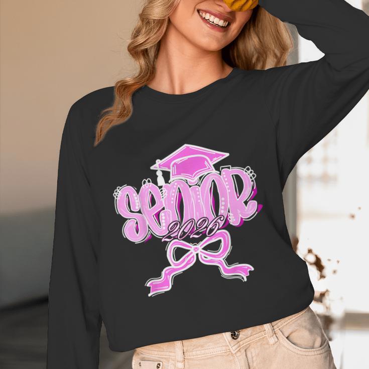 Graduation 2026 Senior 2026 Class Of 2026 Coquette Pink Girl Unisex Long Sleeve T-Shirt