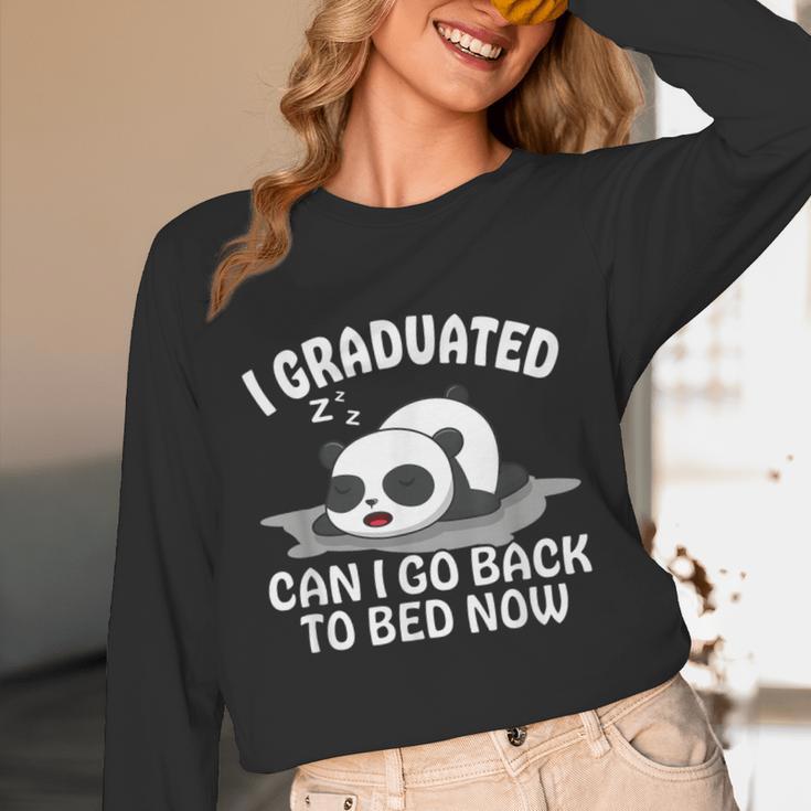 Graduation Animal Zoo Panda Bear I Graduated Panda Student Unisex Long Sleeve T-Shirt