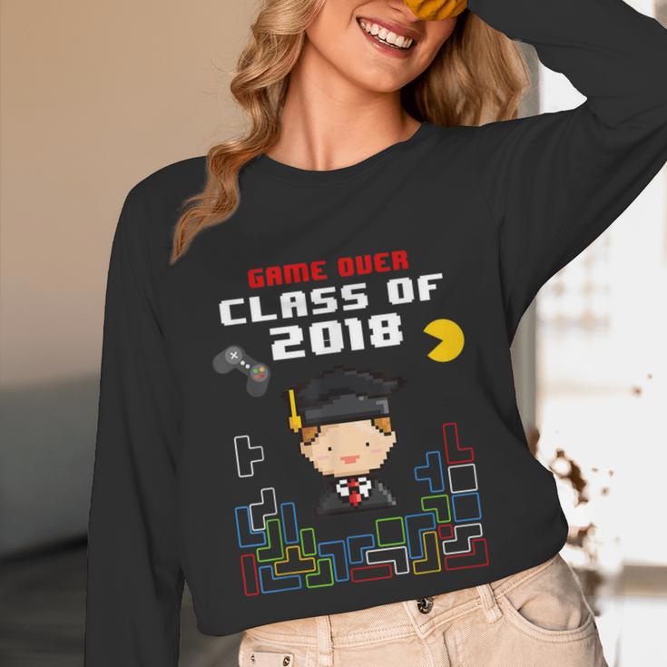 Graduation Class Of 2018 Game Over 8-Bit Gamer Unisex Long Sleeve T-Shirt