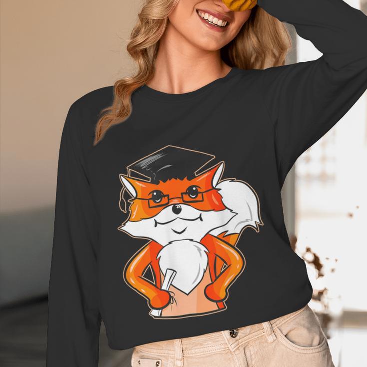 Graduation Fox School Bachelor Master Doctor Study Unisex Long Sleeve T-Shirt