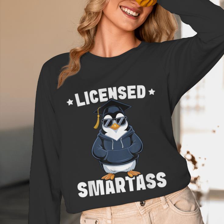 Graduation Penguin Licensed Smartass Graduate Unisex Long Sleeve T-Shirt