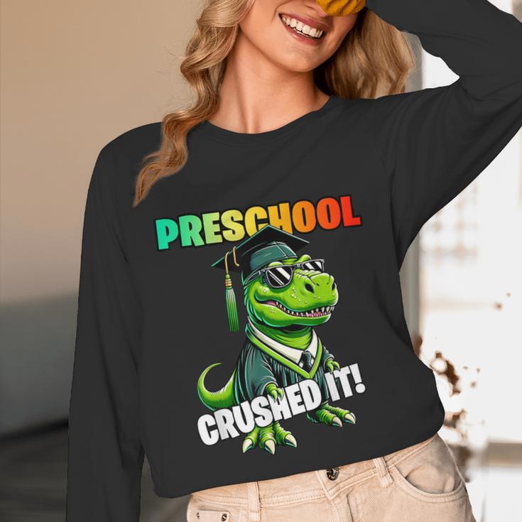 Graduation Preschool DinosaurRex Crushed It Boys Grad Unisex Long Sleeve T-Shirt