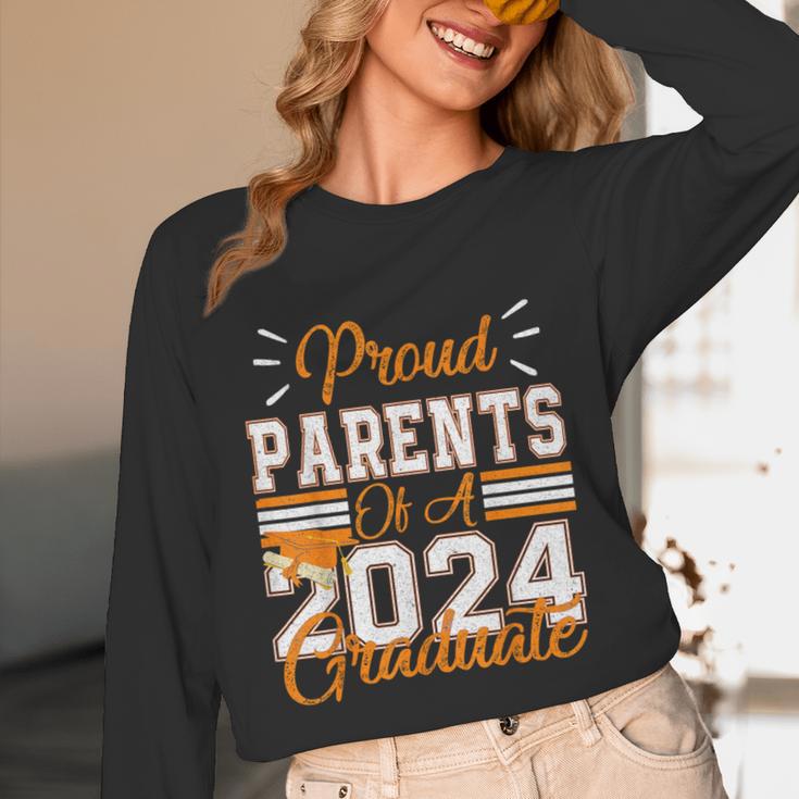 Graduation Proud Parents Of a 2024 Graduate For Mom And Dad Unisex Long Sleeve T-Shirt