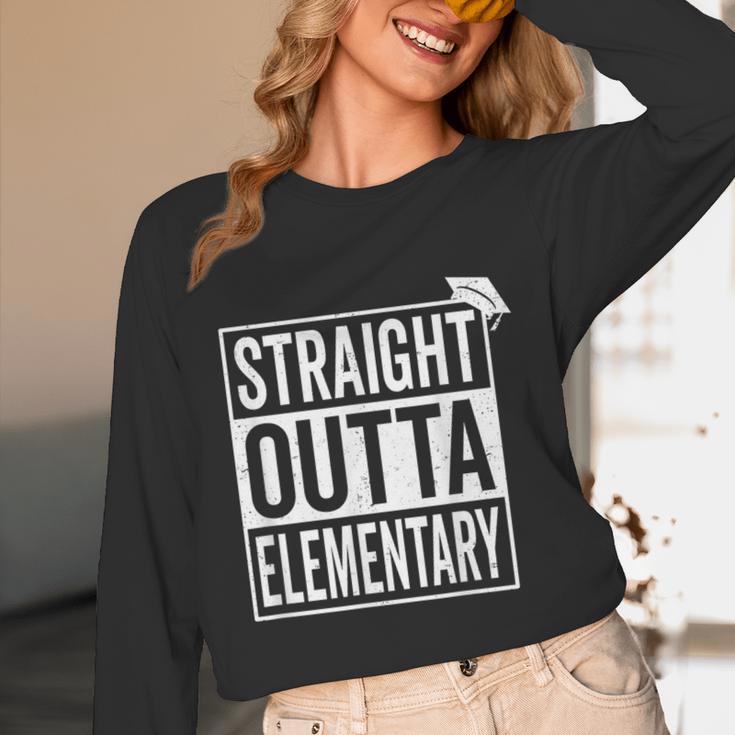 Graduation Shirt Straight Outta Elementary Unisex Long Sleeve T-Shirt