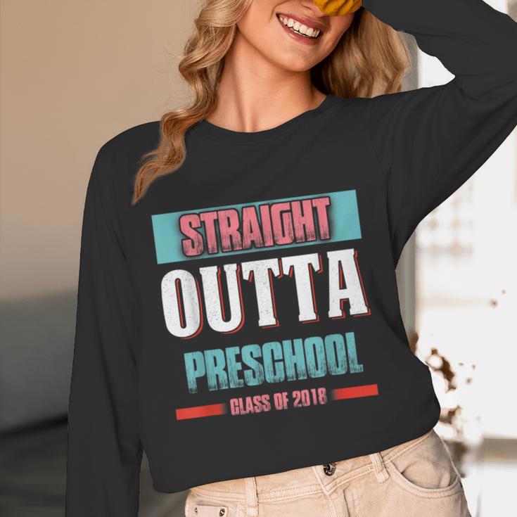 Graduation Shirt Straight Outta Preschool Class Of 2018 Tee Unisex Long Sleeve T-Shirt
