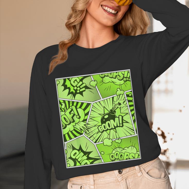 Green Comic Book Green Graphic Unisex Long Sleeve T-Shirt