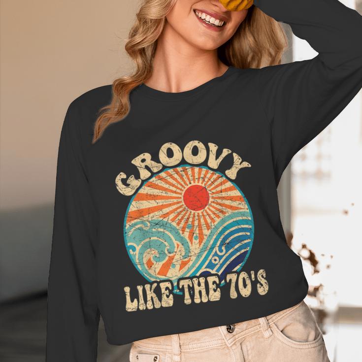 Groovy Like The 70s Aesthetic Nostalgia 1970's Retro Unisex Long Sleeve T-Shirt