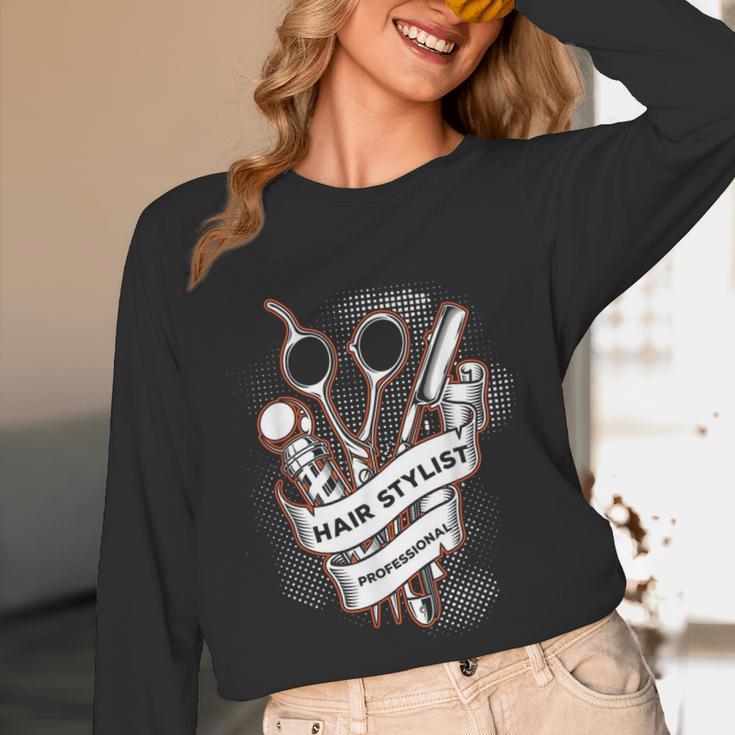 Hairdresser Gift Idea Graduation Tattoo Craft Hairstylist Unisex Long Sleeve T-Shirt