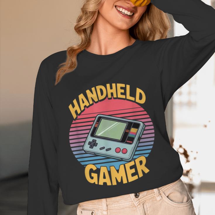 Handheld Gamer Retro Portable Console Nostalgia Unisex Long Sleeve T-Shirt