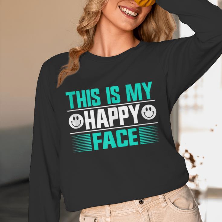 This Is My Happy Face Introvert Unisex Long Sleeve T-Shirt
