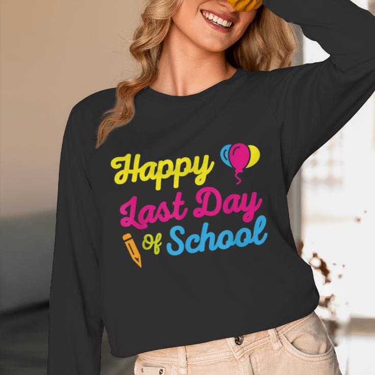 Happy Last Day Of School Graduation Teacher Students T-Shirt Unisex Long Sleeve T-Shirt