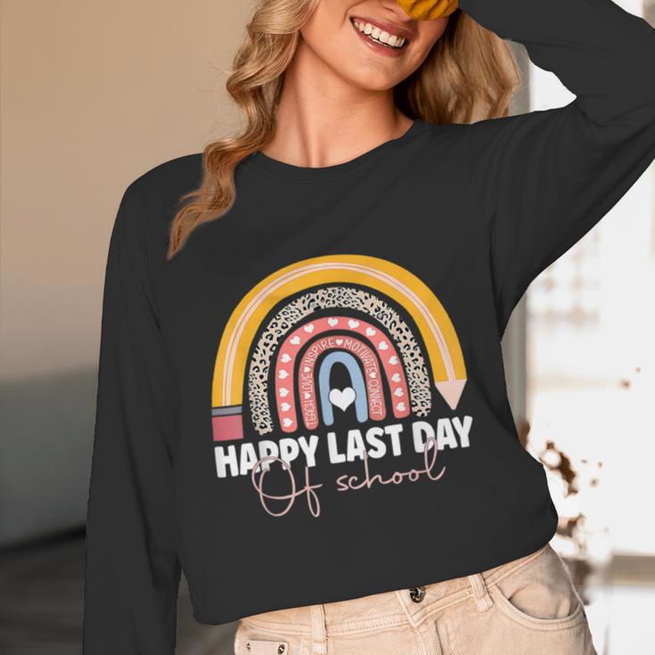 HAPPY LAST OF DAY SCHOOL Rainbow Teacher Student Graduation Unisex Long Sleeve T-Shirt