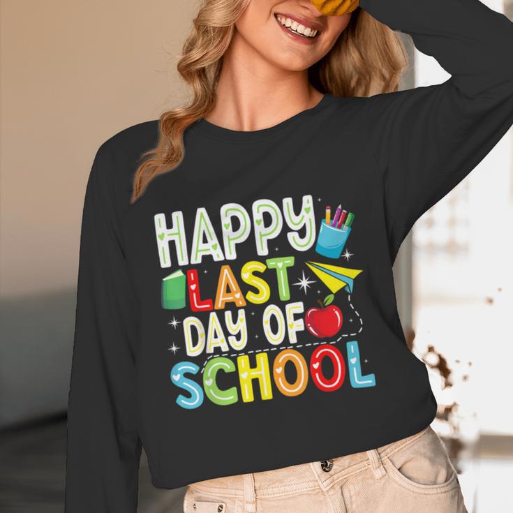 Happy Last Day Of School Teacher Kids Boys Girls Graduation Unisex Long Sleeve T-Shirt