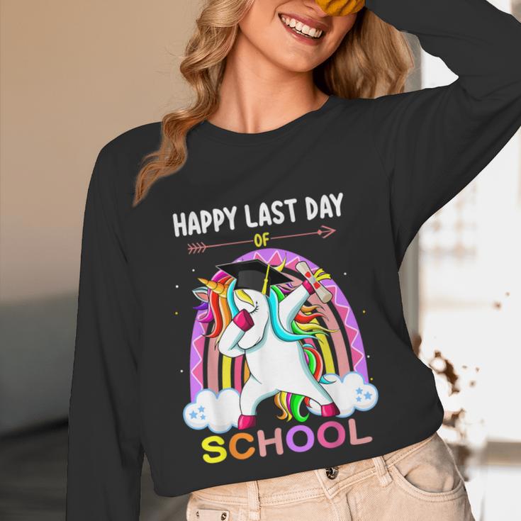 Happy Last Days Of School Graduation Class 2022 Unicorn Girl Unisex Long Sleeve T-Shirt