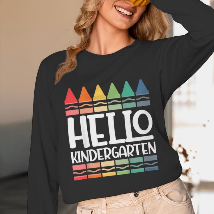 Hello Kindergarten First Day Back To School Graduation Unisex Long Sleeve T-Shirt